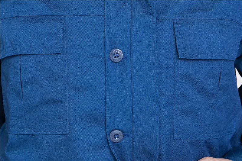 長(cháng)袖工作服套裝男定制印字團購春秋工裝車(chē)間廠(chǎng)服耐磨汽修服勞(圖3)