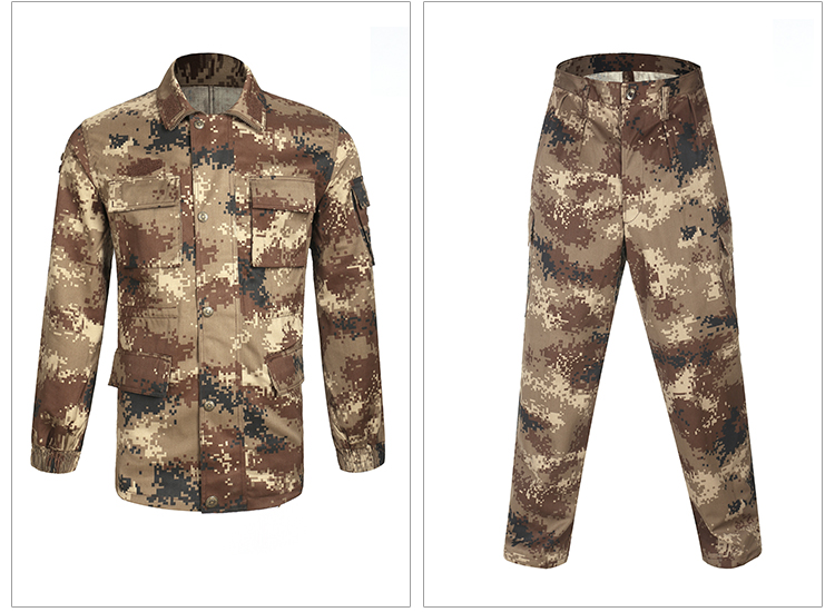 正品配發(fā)軍裝男女作訓服叢林迷彩服荒漠迷彩套裝夏冬季林地迷彩服(圖17)