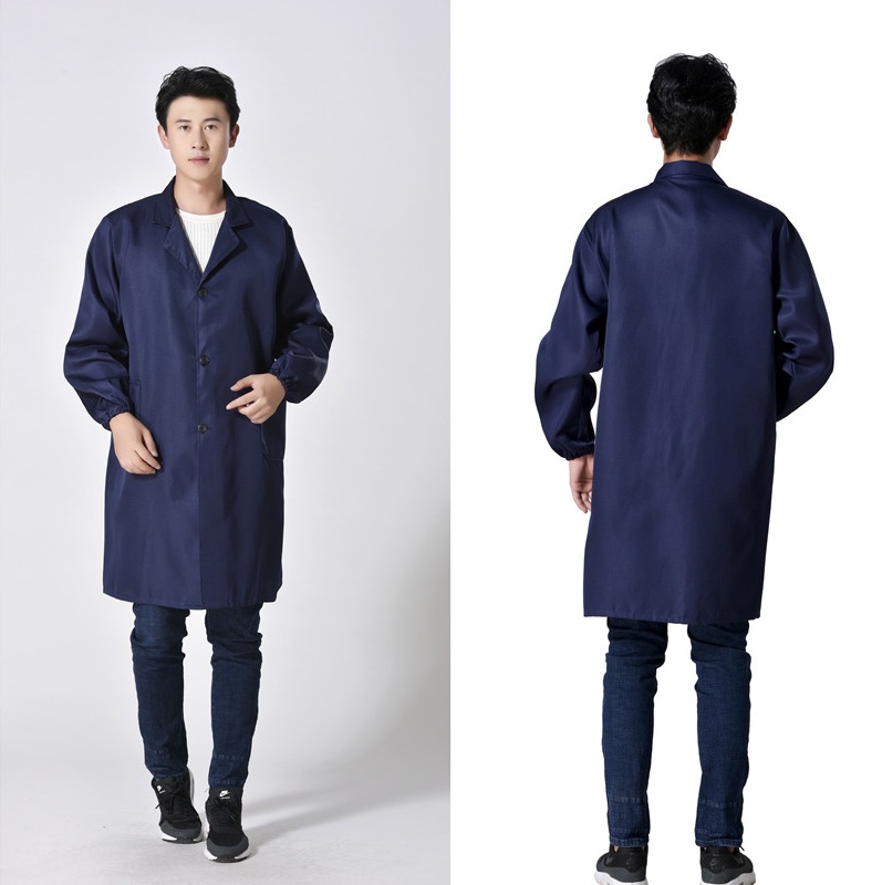 迷彩大褂長(cháng)袖工作服搬運服工廠(chǎng)車(chē)間勞保服防污外套工程服定制(圖3)