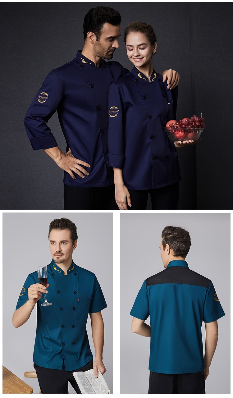 秋冬裝廚師工作服男長(cháng)袖餐飲定制潮流中國風(fēng)廚師服廚房大碼加肥(圖14)