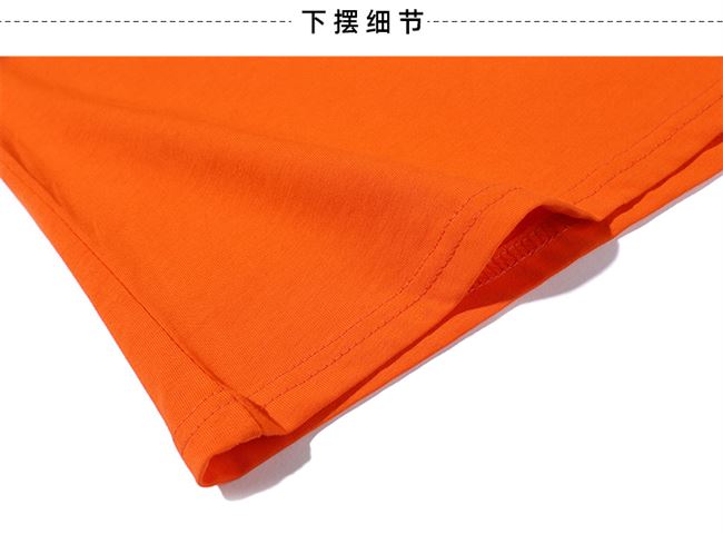 寬松t恤純棉定制圓領(lǐng)情侶裝中袖班服文化衫印logo五分袖工作服(圖7)