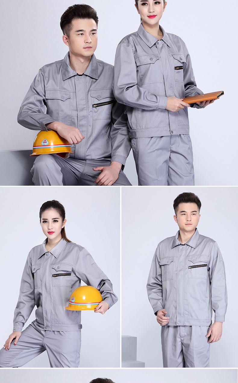 春秋長(cháng)袖防靜電工作服套裝男耐磨電工勞保服電子廠(chǎng)工廠(chǎng)車(chē)間加油站(圖11)