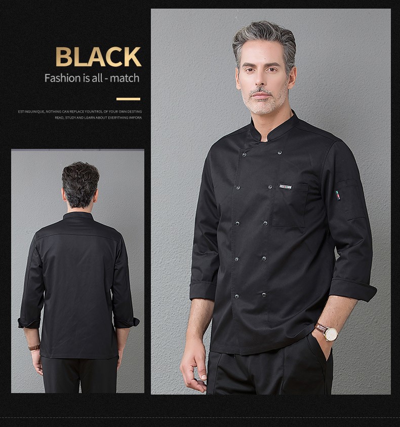 廚師工作服男長(cháng)袖定制logo印字秋冬廚師服加肥加大xxxxxl超大大碼(圖17)