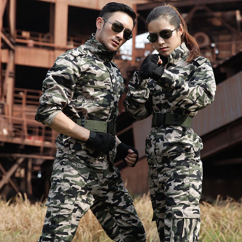 荒漠叢林迷彩服套裝男特種兵學(xué)生薄款耐磨軍訓服軍裝女勞保工作服(圖5)