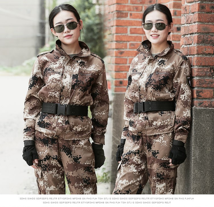 荒漠迷彩服套裝男女春秋野戰軍裝軍訓服特種兵作訓服工作服裝(圖12)