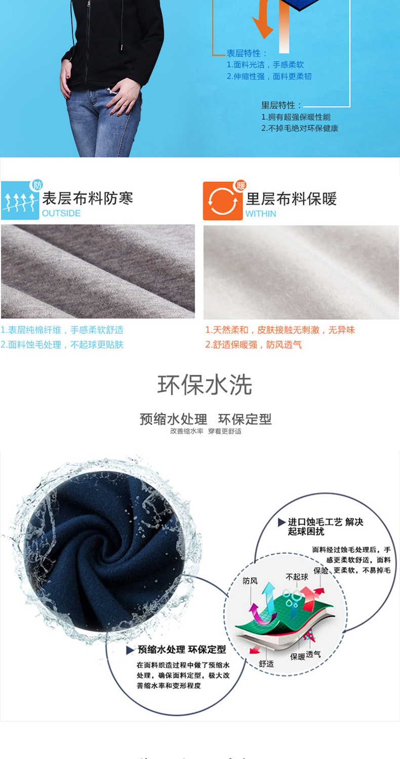 連帽拉鏈衛衣定制班服長(cháng)袖工作服外套定做logo同學(xué)聚會(huì )團體服印字(圖7)