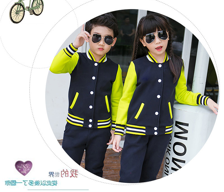 定制幼兒園親子裝2019冬季園服棒球服班服一家三口秋裝團體服套裝(圖10)