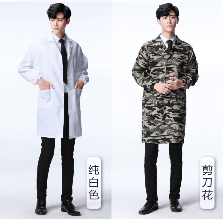 藍大褂工作服男女勞保服罩衣倉庫搬運工服長(cháng)袖耐磨防塵長(cháng)款長(cháng)大褂(圖11)