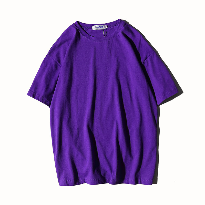 中袖純棉短袖t恤定制半袖工作服定做班服diy工作服五分袖落肩印字(圖9)