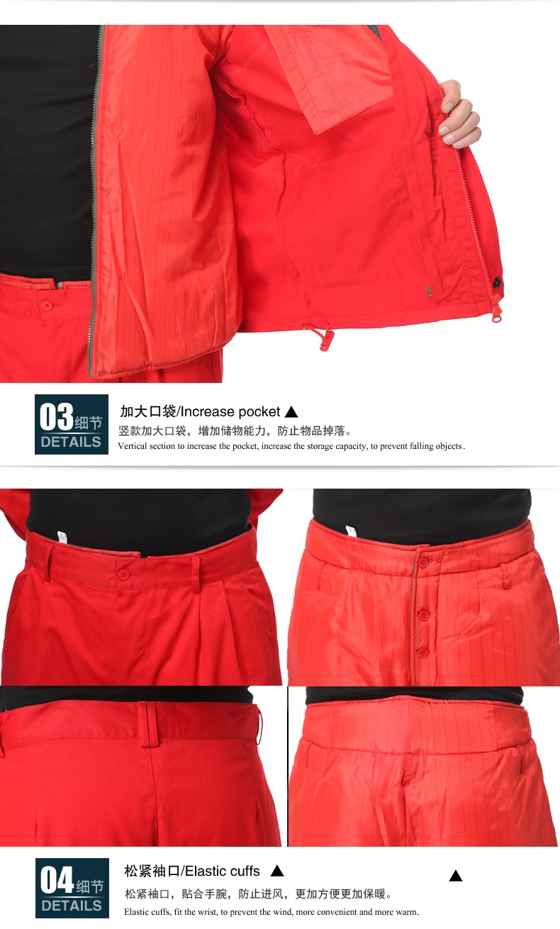 加油站工作服冬裝加厚棉衣男中石化中石油防靜電工作服棉服女保暖(圖12)