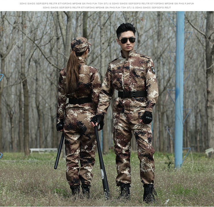 荒漠迷彩服套裝男特種兵軍裝戶(hù)外作訓服學(xué)生軍訓服耐磨勞保服(圖7)
