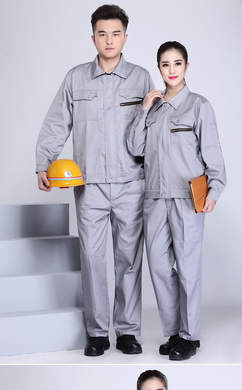 春秋長(cháng)袖防靜電工作服套裝男耐磨電工勞保服電子廠(chǎng)工廠(chǎng)車(chē)間加油站(圖10)
