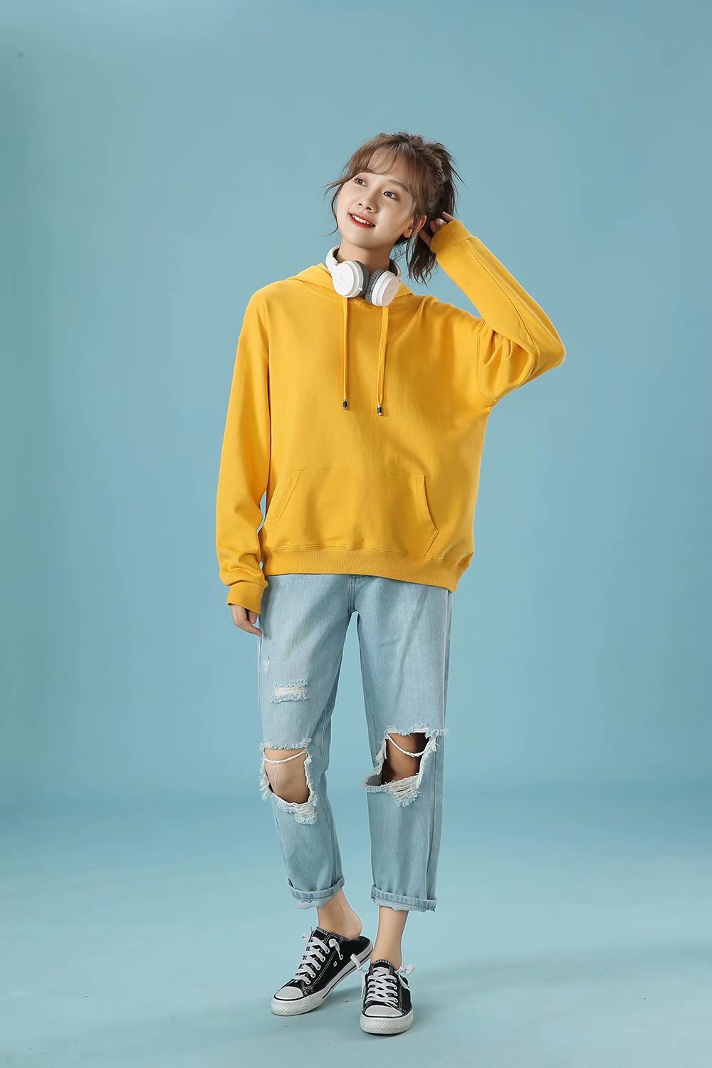 衛衣定制棒球服印字logo定做工作團體同學(xué)聚會(huì )加絨毛圈連帽衫刺繡(圖8)