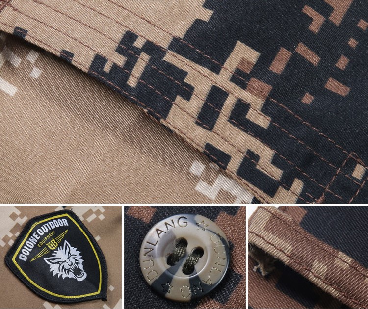 荒漠迷彩服套裝男特種兵軍裝戶(hù)外作訓服學(xué)生軍訓服耐磨勞保服(圖3)