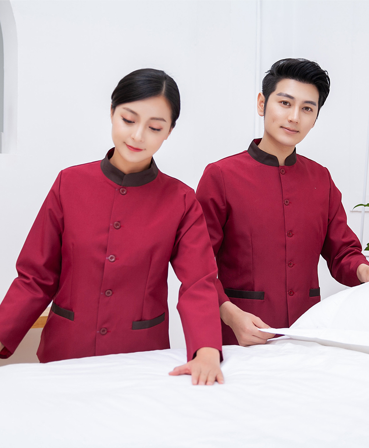 定制酒店保潔服長(cháng)袖高檔家政小區物業(yè)做衛生女阿姨秋冬套裝(圖7)