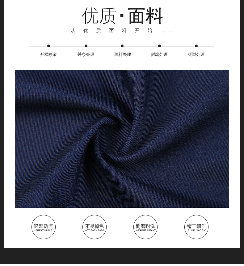 大褂工作服外套男長(cháng)袖定制LOGO長(cháng)款工裝庫房服裝防塵罩衣勞保服(圖8)