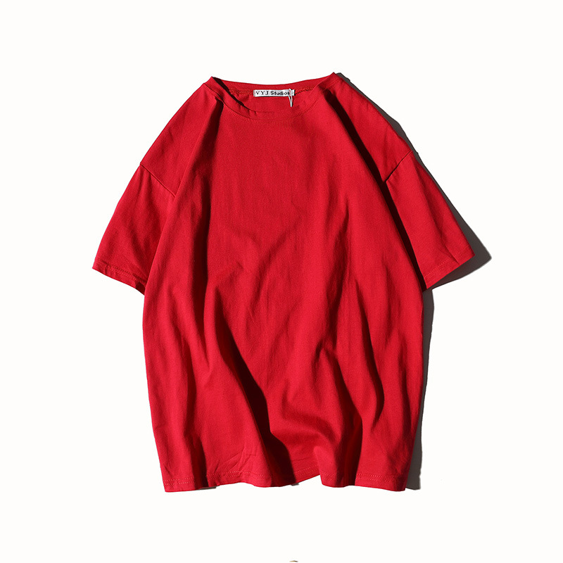 中袖純棉短袖t恤定制半袖工作服定做班服diy工作服五分袖落肩印字(圖24)