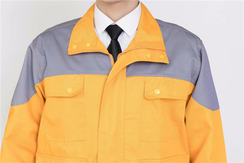 長(cháng)袖拼色工作服套裝男定制印字救援服勞保上衣汽修服工地車(chē)間(圖21)