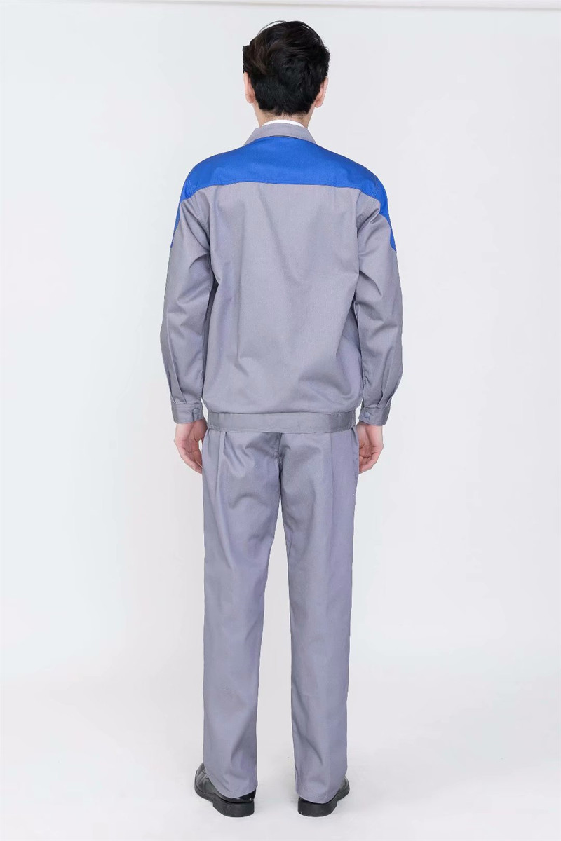 長(cháng)袖拼色工作服套裝男定制印字救援服勞保上衣汽修服工地車(chē)間(圖3)