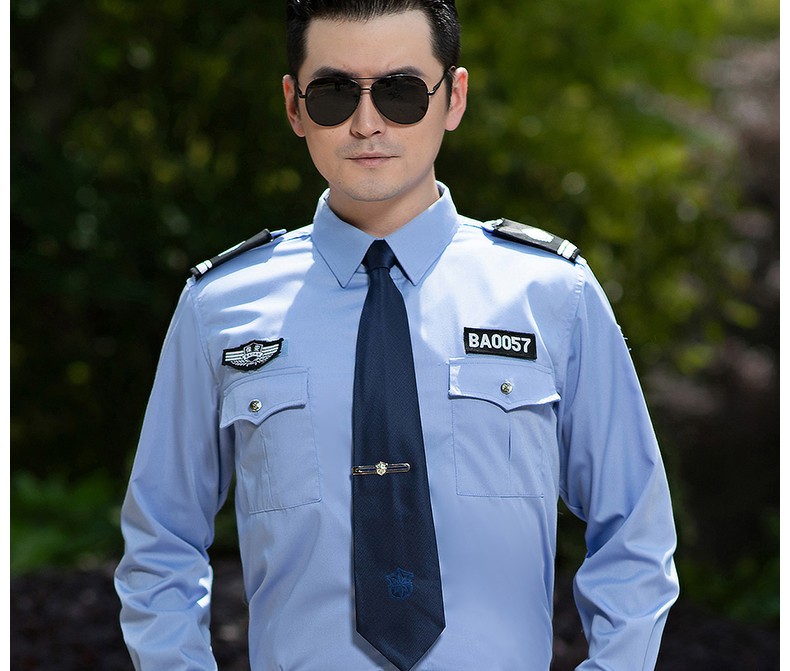 2011新式保安服短袖襯衣夏季制服物業(yè)夏裝長(cháng)袖工作服春秋套裝男女(圖15)