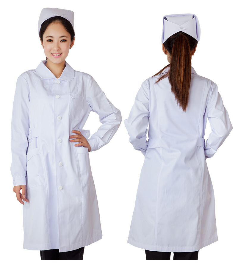 白大褂女長(cháng)袖護士服白大衣醫生短袖薄款半袖藥店醫用工作服長(cháng)款(圖12)