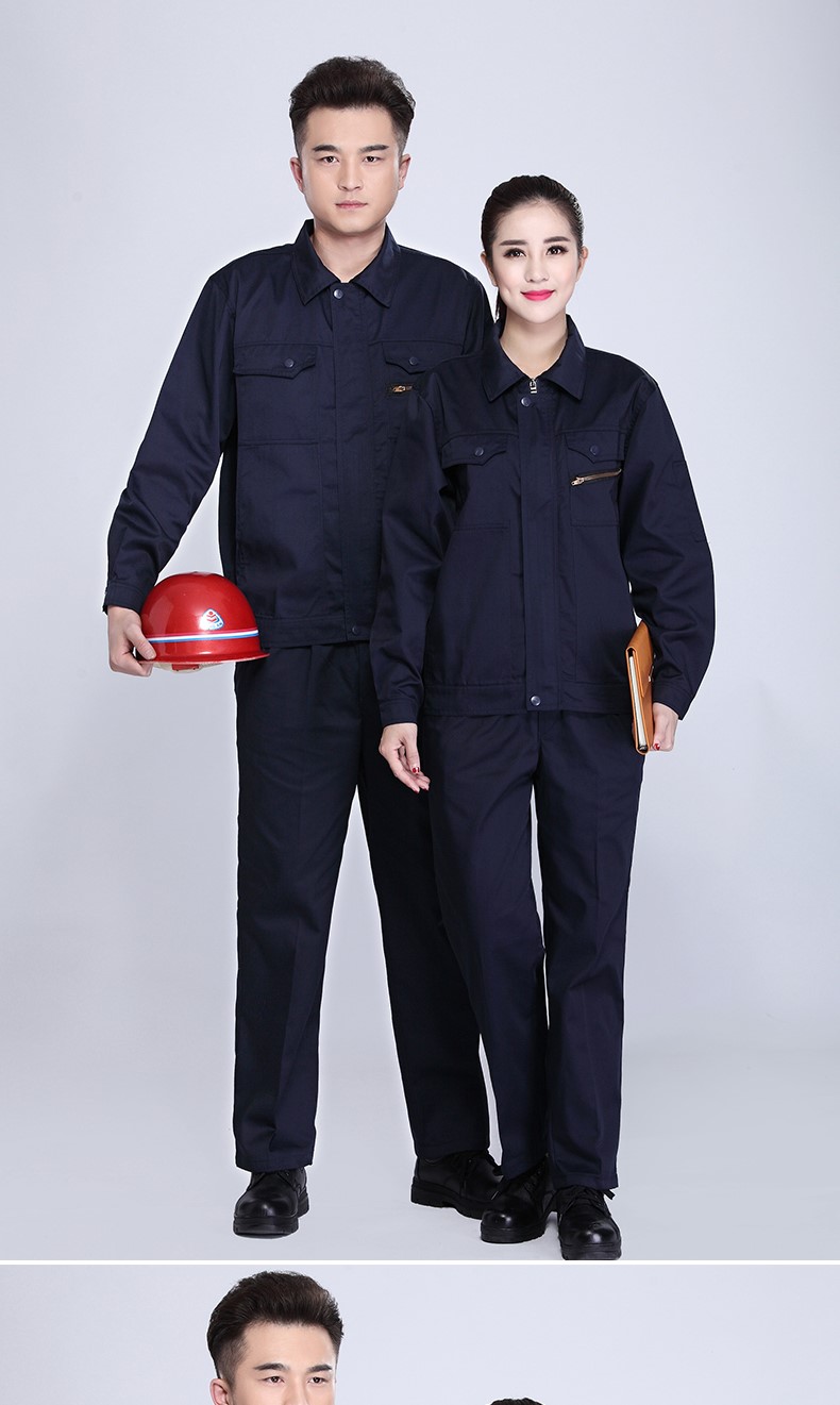 春秋長(cháng)袖防靜電工作服套裝男耐磨電工勞保服電子廠(chǎng)工廠(chǎng)車(chē)間加油站(圖14)