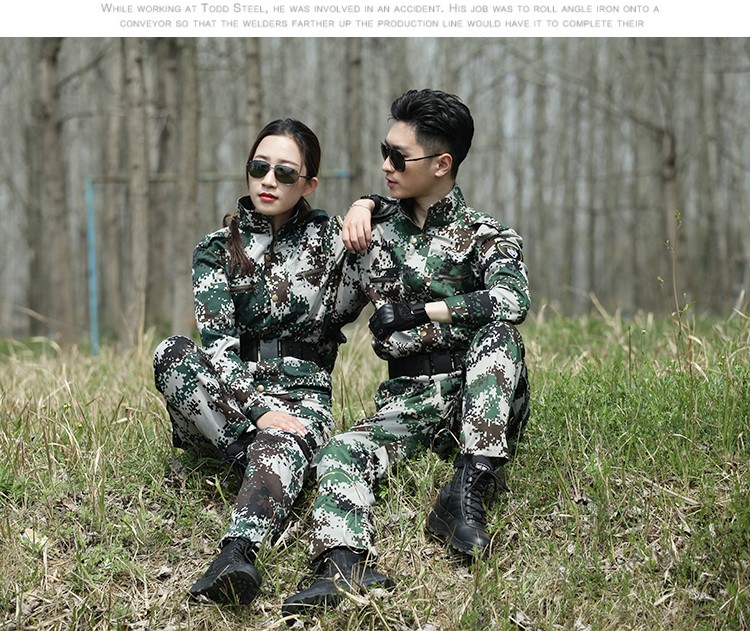 荒漠叢林迷彩服套裝男特種兵學(xué)生薄款耐磨軍訓服軍裝女勞保工作服(圖11)