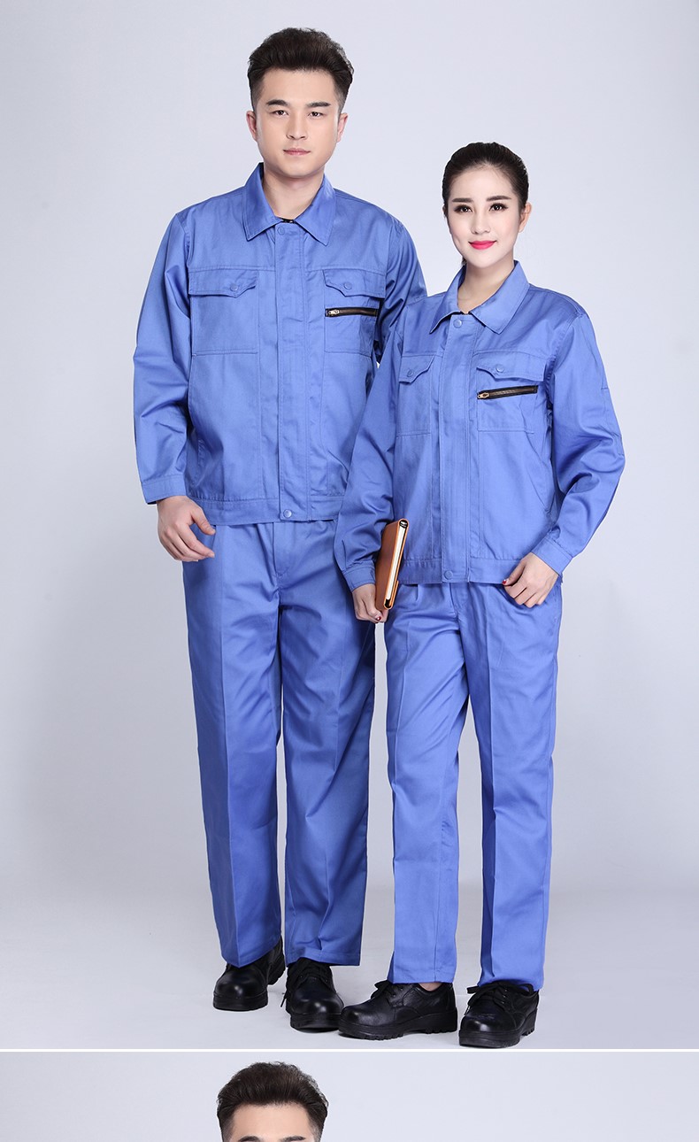 春秋長(cháng)袖防靜電工作服套裝男耐磨電工勞保服電子廠(chǎng)工廠(chǎng)車(chē)間加油站(圖6)