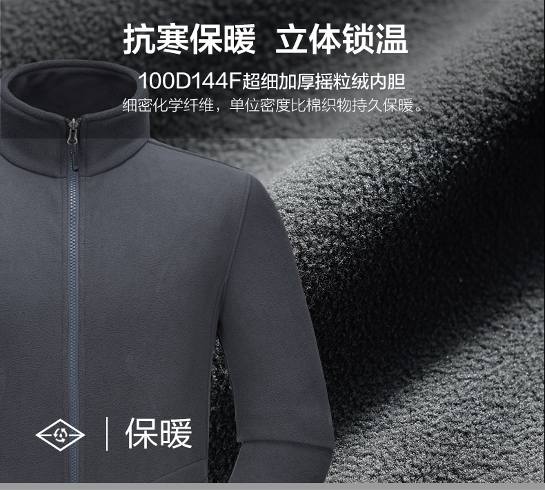 百炫沖鋒衣定制三合一可拆卸戶(hù)外防水保暖外套工作服定制印logo(圖9)