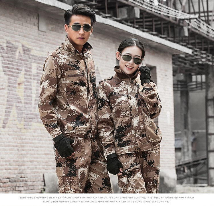 荒漠迷彩服套裝男女春秋野戰軍裝軍訓服特種兵作訓服工作服裝(圖10)