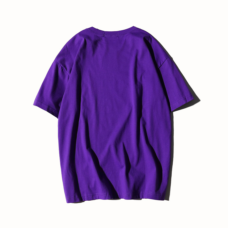 中袖純棉短袖t恤定制半袖工作服定做班服diy工作服五分袖落肩印字(圖10)