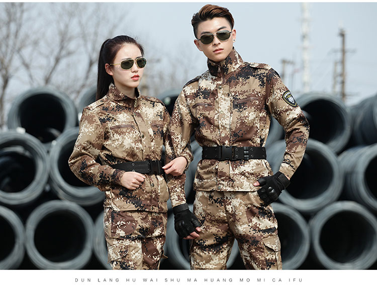 荒漠迷彩服套裝女軍裝工作服耐磨特種兵男士作訓服學(xué)生軍訓迷彩服(圖10)