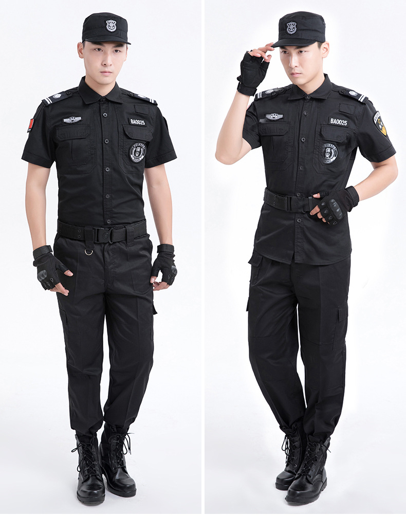 保安作訓服2019新款保安工作服套裝男長(cháng)袖春秋安保物業(yè)制服裝定制(圖16)