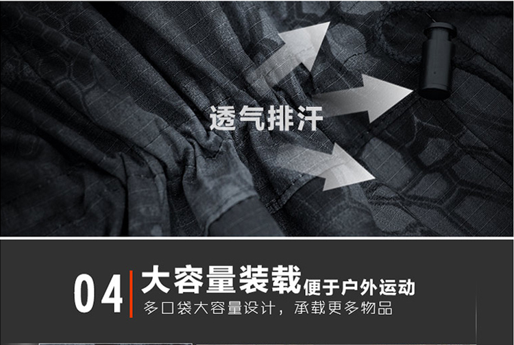 冬季荒漠蟒紋迷彩服軍裝套裝男戶(hù)外特種兵作訓服加絨防風(fēng)戰術(shù)外套(圖10)