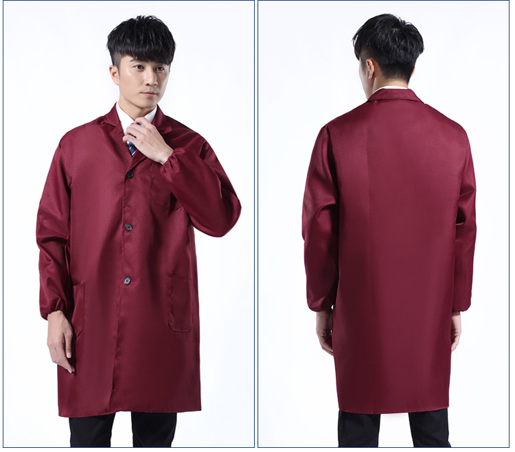 定制綠色褂工作服男長(cháng)款上衣印字logo倉庫搬運工裝罩衣勞保服耐磨(圖7)