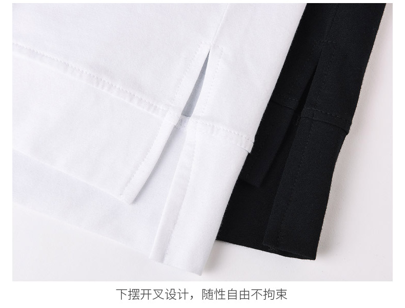 七分袖T恤男 純色基礎百搭韓版寬松潮牌大碼中袖男士肥佬短袖潮(圖12)