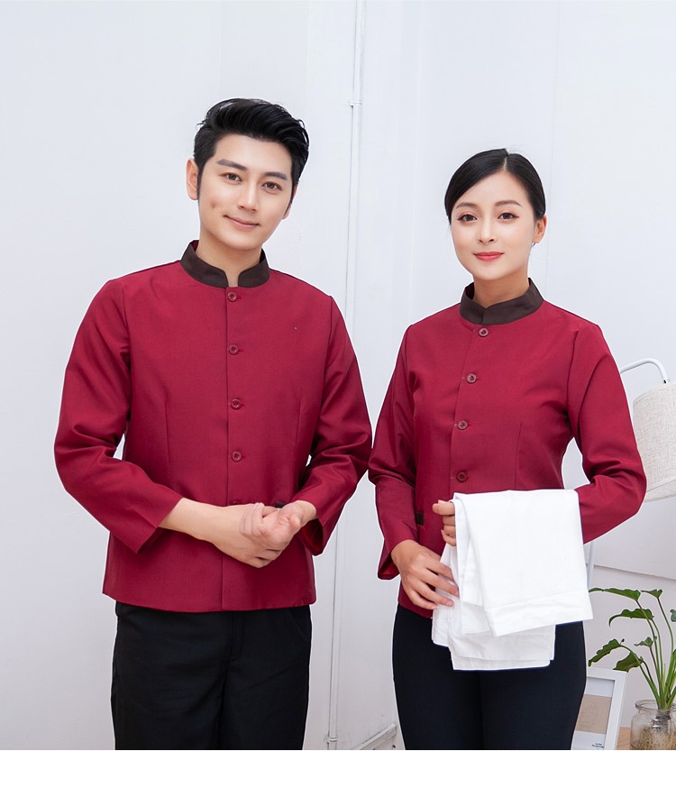 定制酒店保潔服長(cháng)袖高檔家政小區物業(yè)做衛生女阿姨秋冬套裝(圖9)