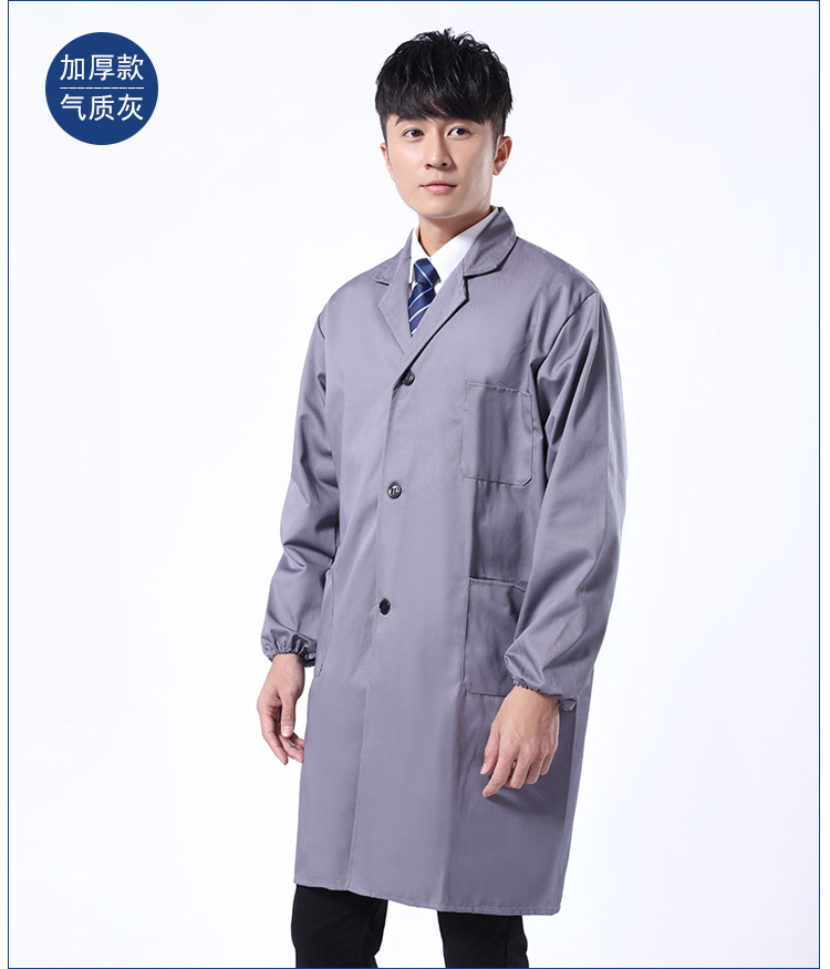 定制綠色褂工作服男長(cháng)款上衣印字logo倉庫搬運工裝罩衣勞保服耐磨(圖8)