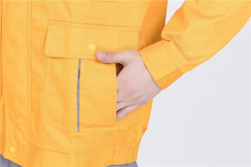 長(cháng)袖拼色工作服套裝男定制印字救援服勞保上衣汽修服工地車(chē)間(圖18)