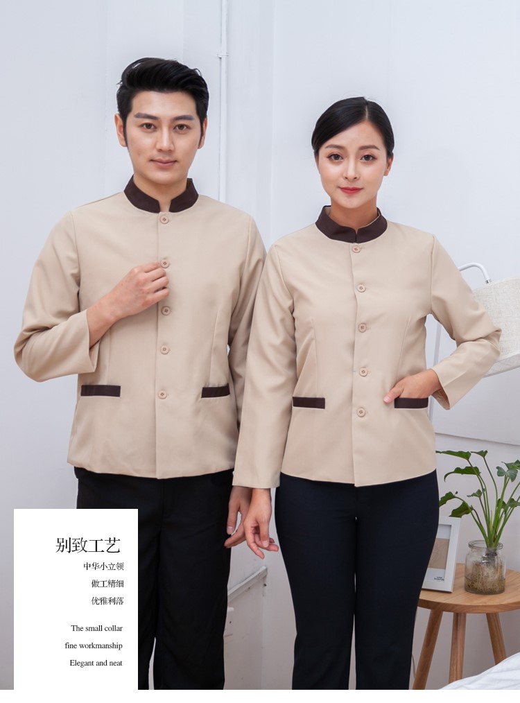 定制酒店保潔服長(cháng)袖高檔家政小區物業(yè)做衛生女阿姨秋冬套裝(圖5)