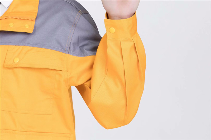 長(cháng)袖拼色工作服套裝男定制印字救援服勞保上衣汽修服工地車(chē)間(圖17)