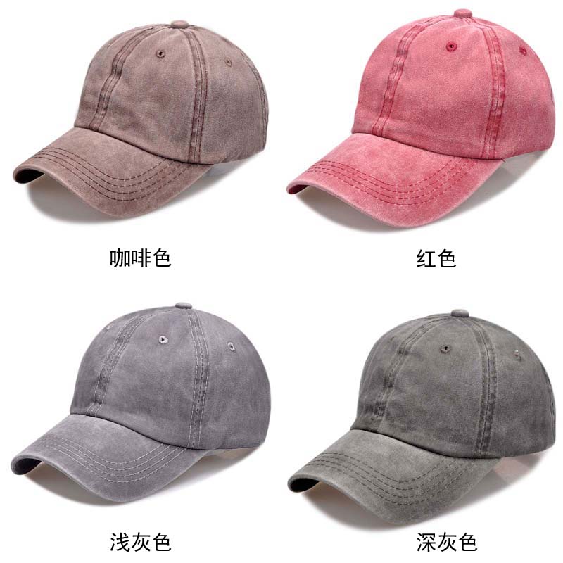 洗水棉棒球帽定制廣告帽子遮陽(yáng)鴨舌帽男女棉工作帽訂制刺繡印logo(圖1)