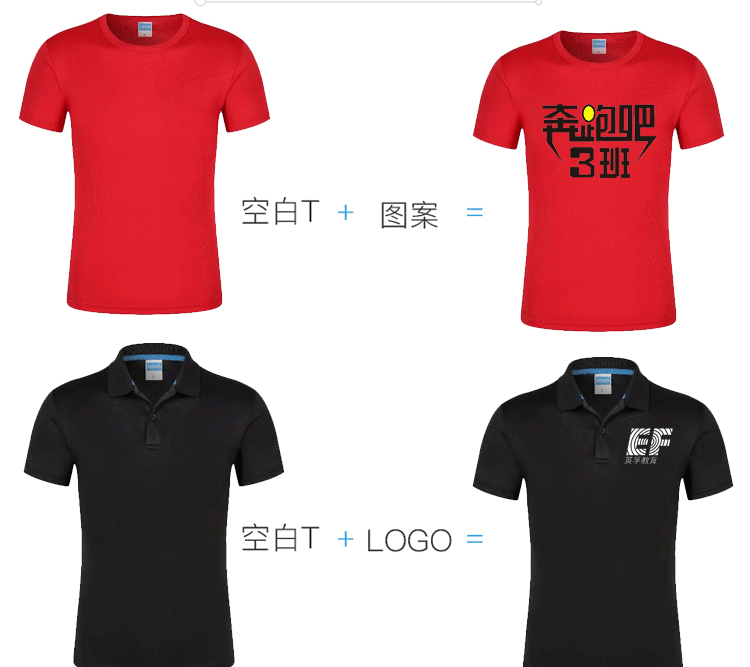 純棉圓領(lǐng)短袖廣告衫T恤diy工作服定制團體服印logo班服文化衫定制(圖3)