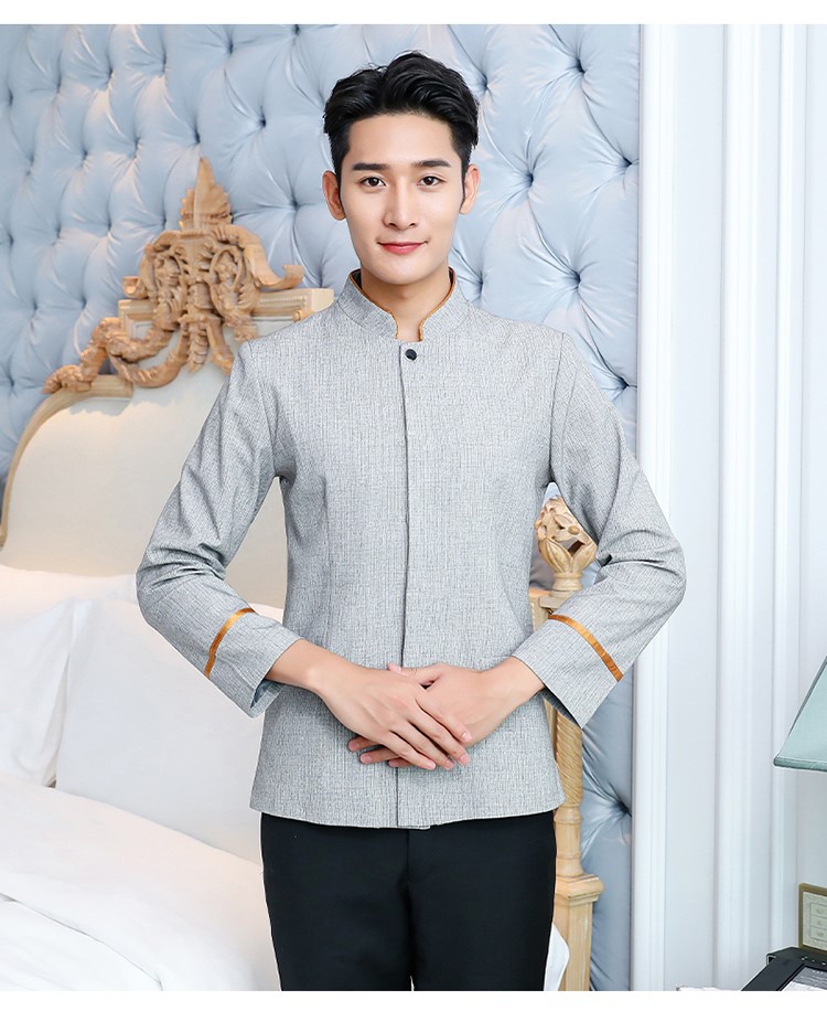 保潔工作服長(cháng)袖酒店賓館秋冬裝學(xué)校小區物業(yè)清潔制服定制可印LOGO(圖20)