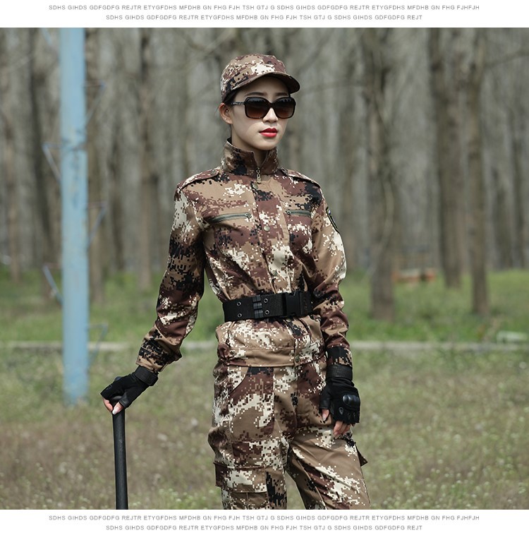 荒漠迷彩服套裝男特種兵軍裝戶(hù)外作訓服學(xué)生軍訓服耐磨勞保服(圖12)