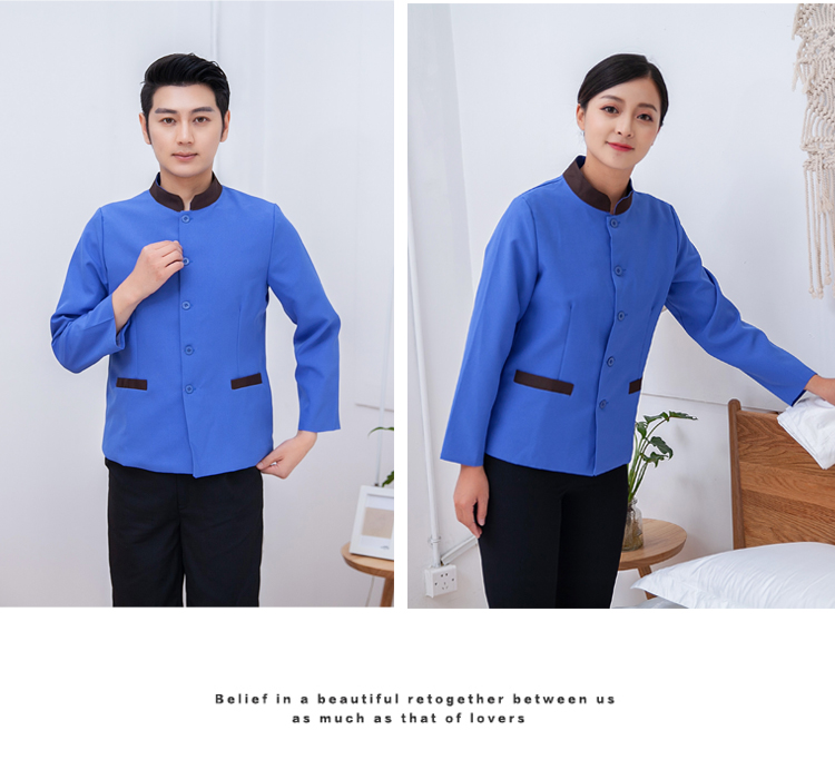 定制酒店保潔服長(cháng)袖高檔家政小區物業(yè)做衛生女阿姨秋冬套裝(圖12)