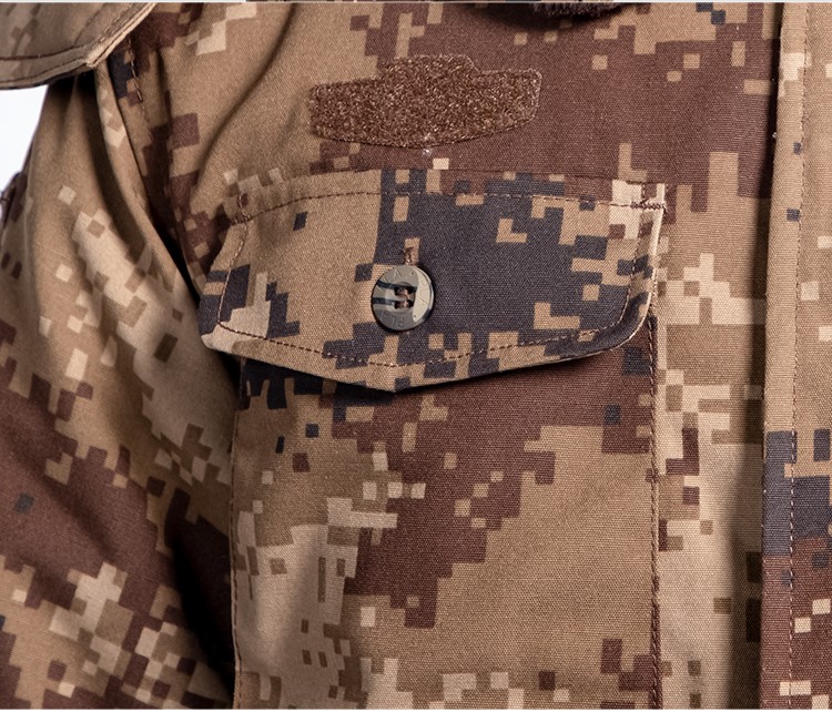 配發(fā)正品荒漠大衣迷彩作訓大衣棉大衣加厚軍大衣防寒保安棉服棉襖(圖5)
