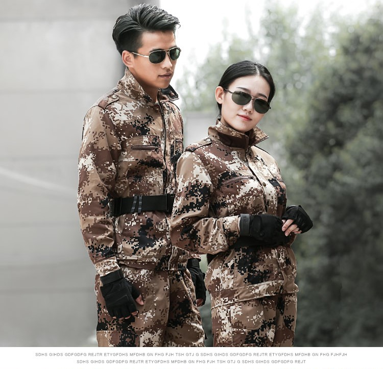 荒漠迷彩服套裝男女春秋野戰軍裝軍訓服特種兵作訓服工作服裝(圖11)