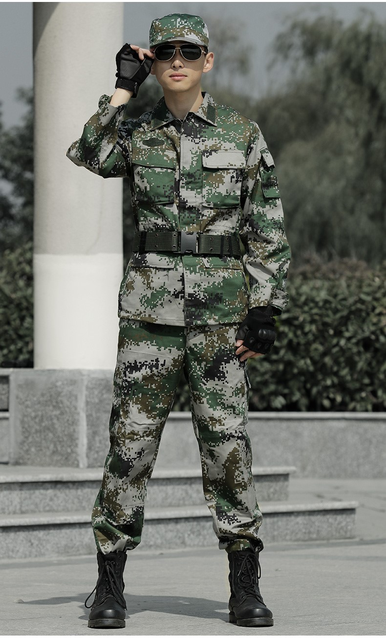 荒漠迷彩服套裝男正品軍工防靜電特種兵火箭軍軍裝叢林作訓服冬季(圖21)