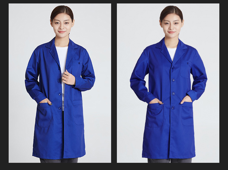 大褂工作服外套男長(cháng)袖定制LOGO長(cháng)款工裝庫房服裝防塵罩衣勞保服(圖20)